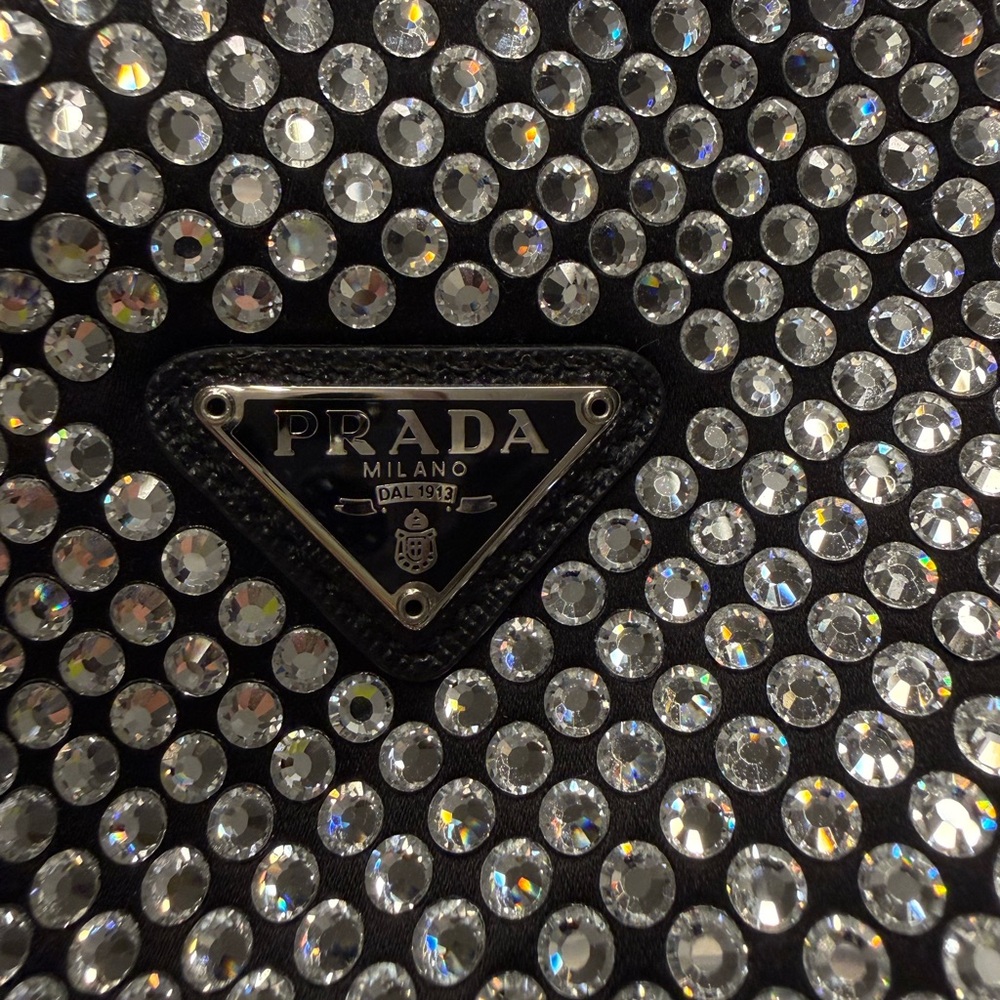 Prada Black and Silver Crystal Studded Bag - Picture 2 of 6